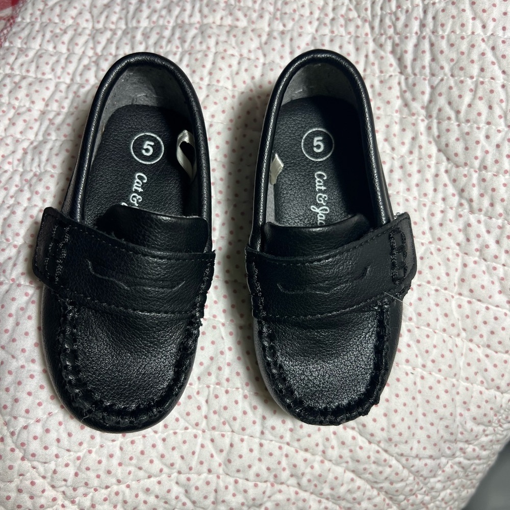 Cat & Jack Black Kids Slip-On Loafers